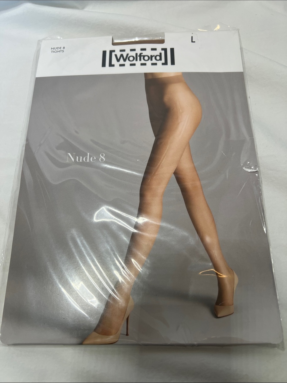 Wolford Nude 8 Sheer Tights in Beige/Nude